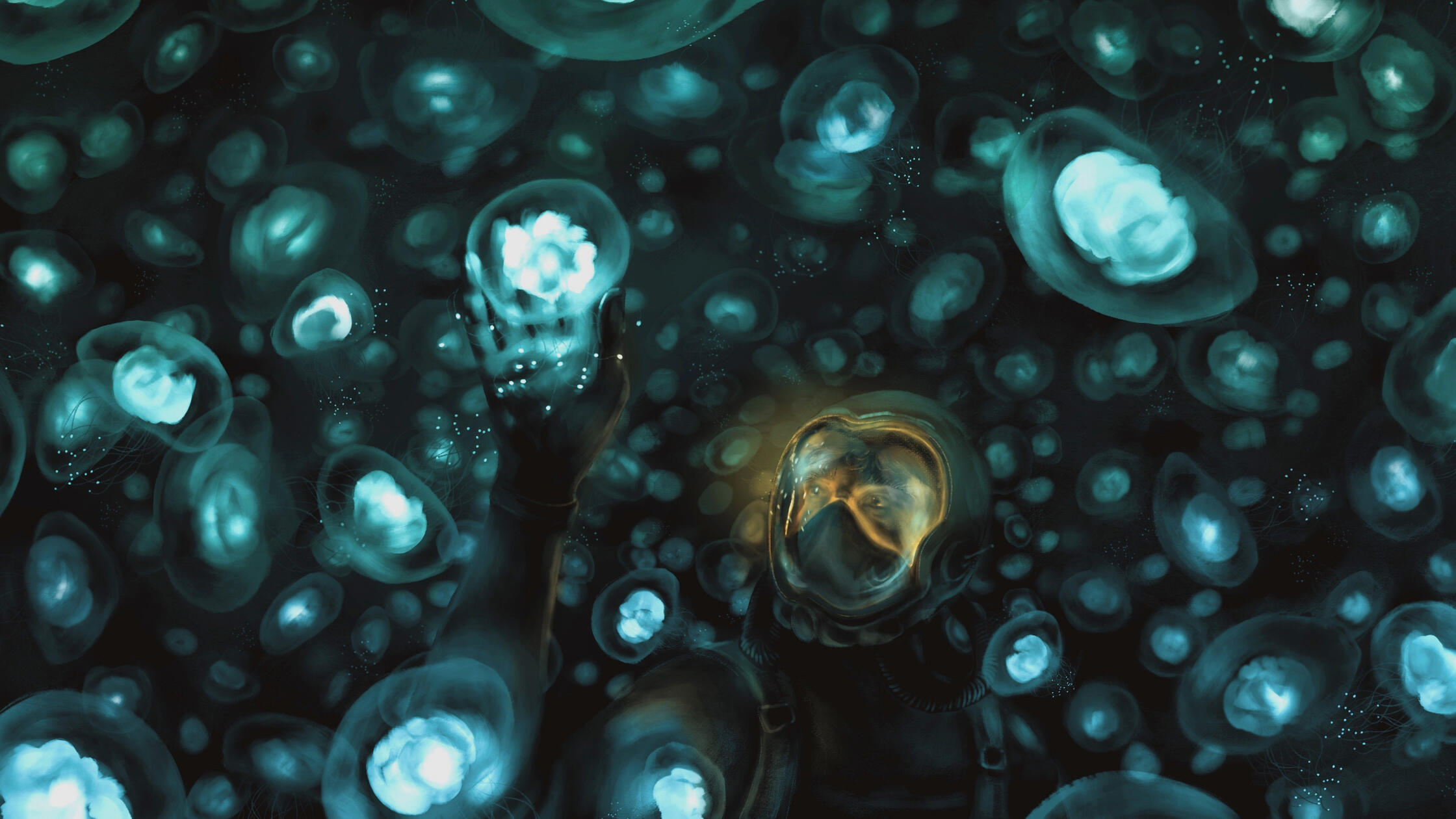 Depths, 2024, exhibited in the Brookfield Properties Downtown Digital Exhibition (CALGARY) for January 2025