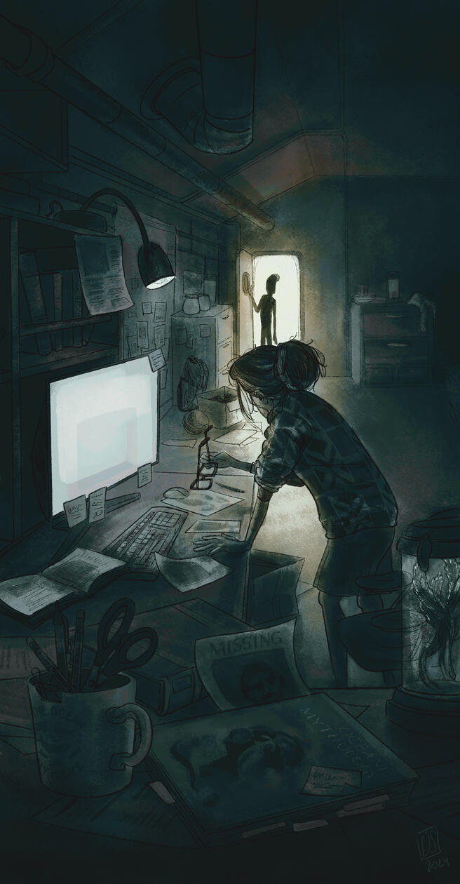 Midge's Descent 2, 2024, digital