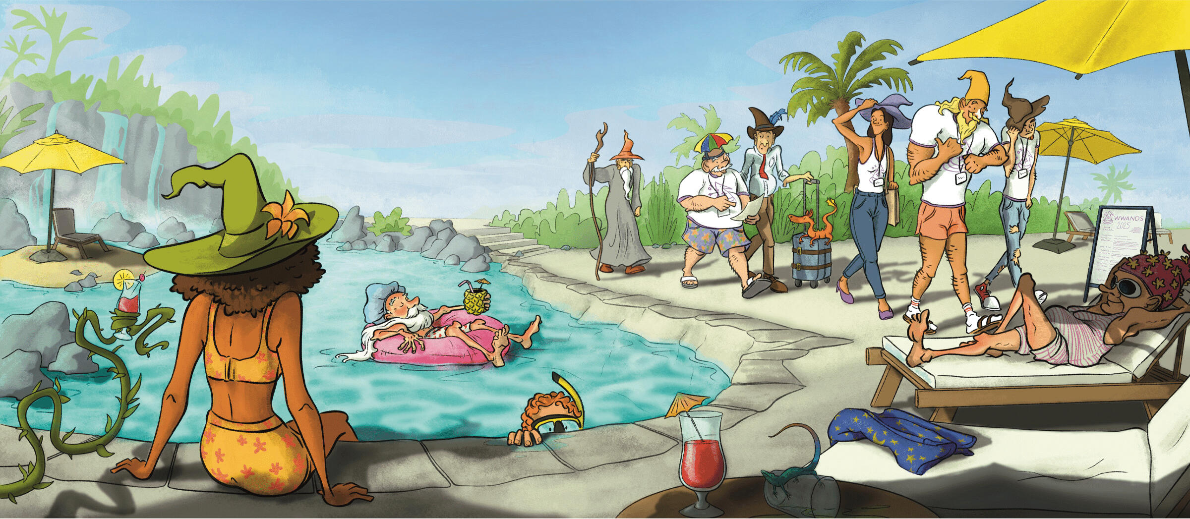 Wizards at WWANDS, Concept Art for Original Story, 2023, digital