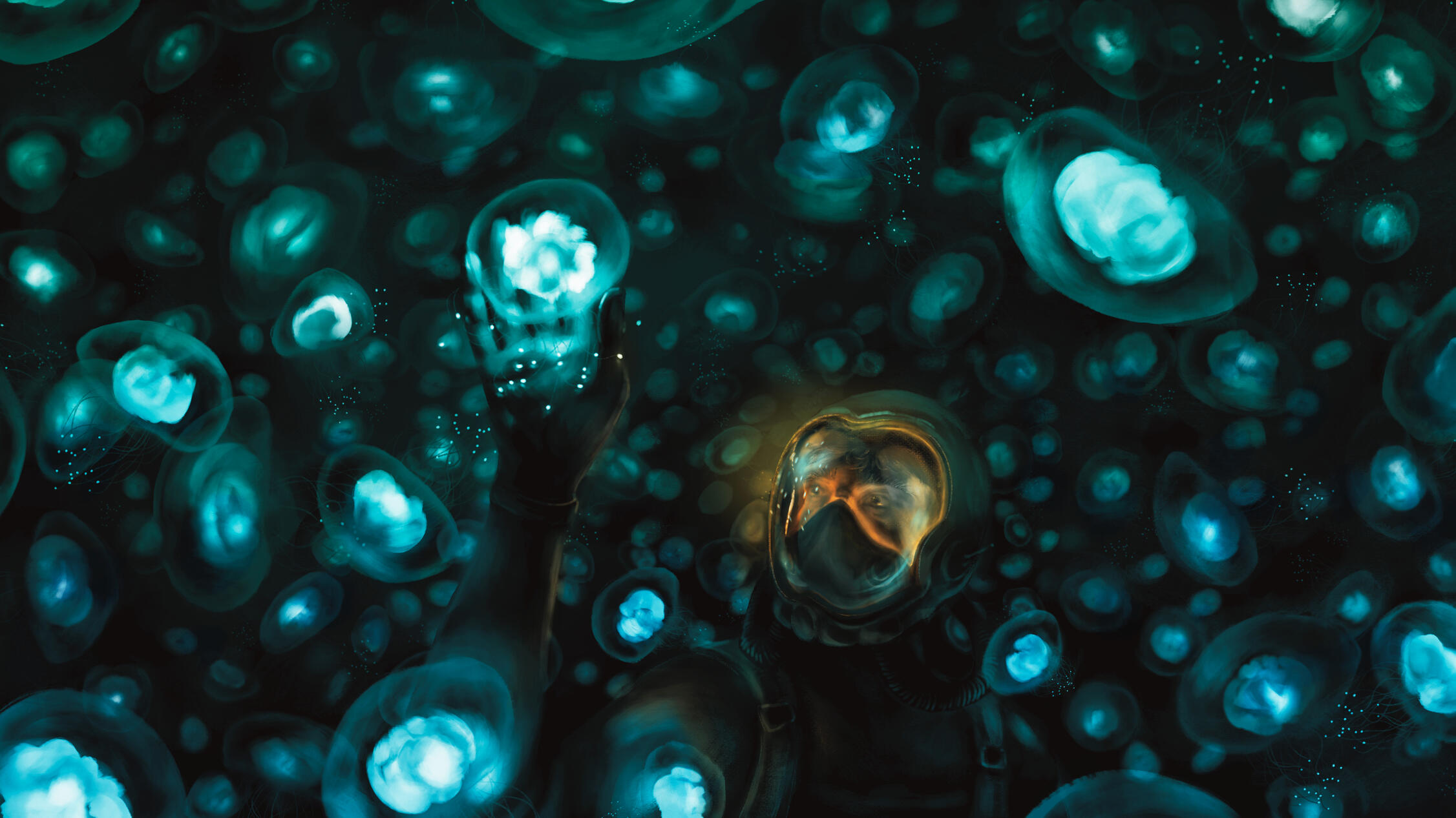 Depths, 2024, exhibited in the Brookfield Properties Downtown Digital Exhibition (CALGARY) for January 2025