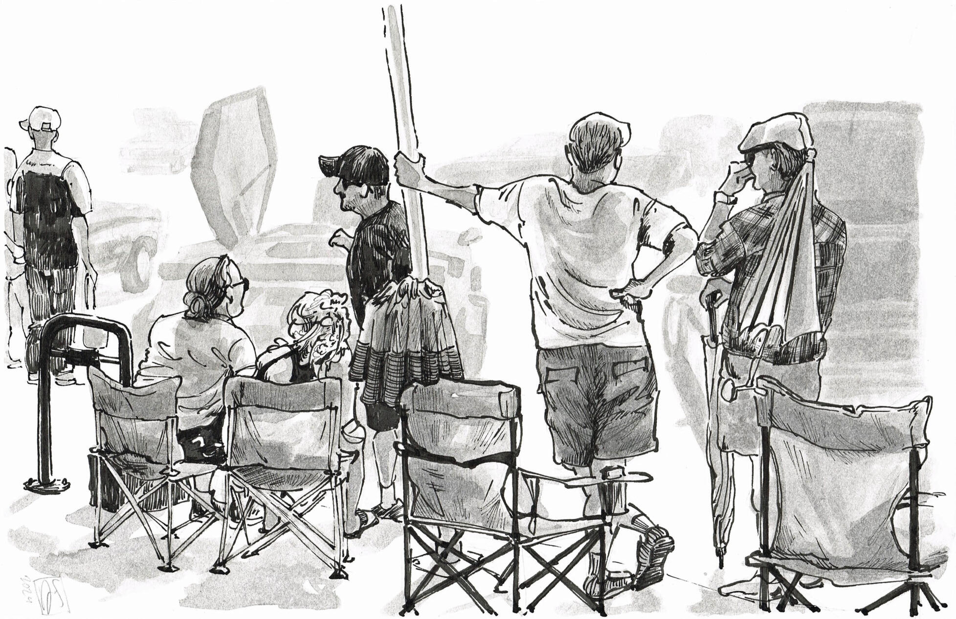 Bowness Show and Shine, 2024, ink