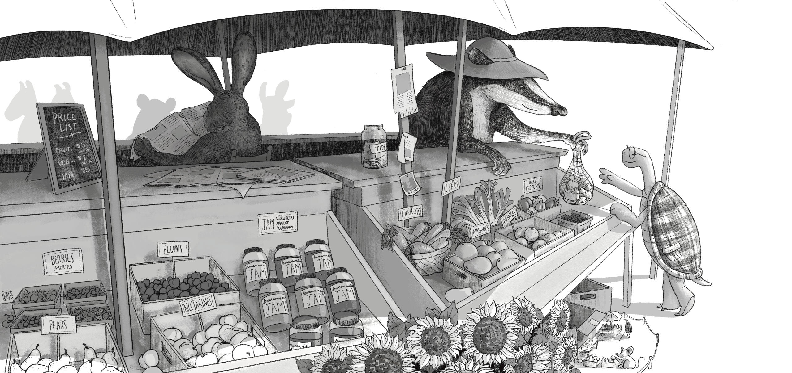 A Day at the Market, 2025, digital